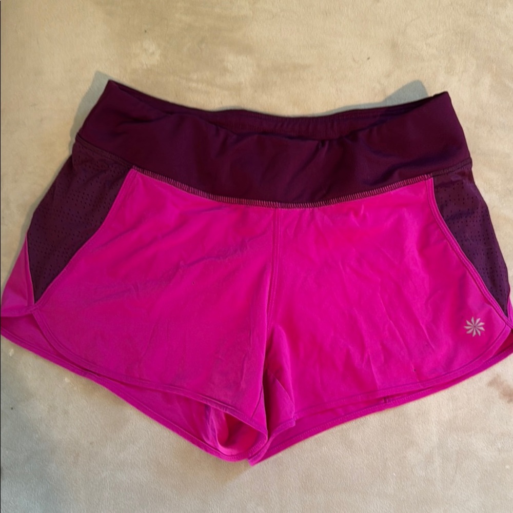 Athleta Pink Athletic Shorts Lightweight Moisture-Wicking